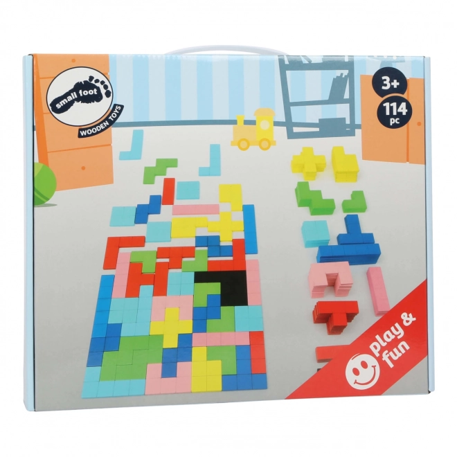 Mały Foot Drewniany Tetris