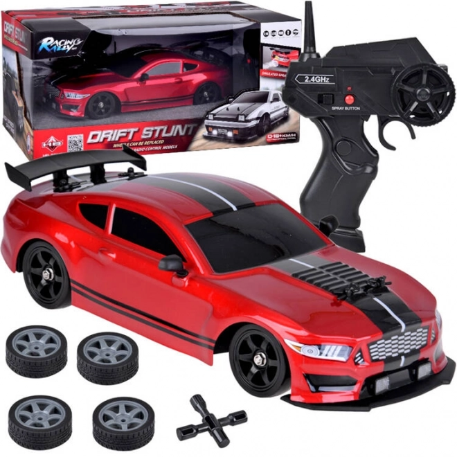 Zabawne auto na zdalne sterowanie z driftującym dymem i oświetleniem LED