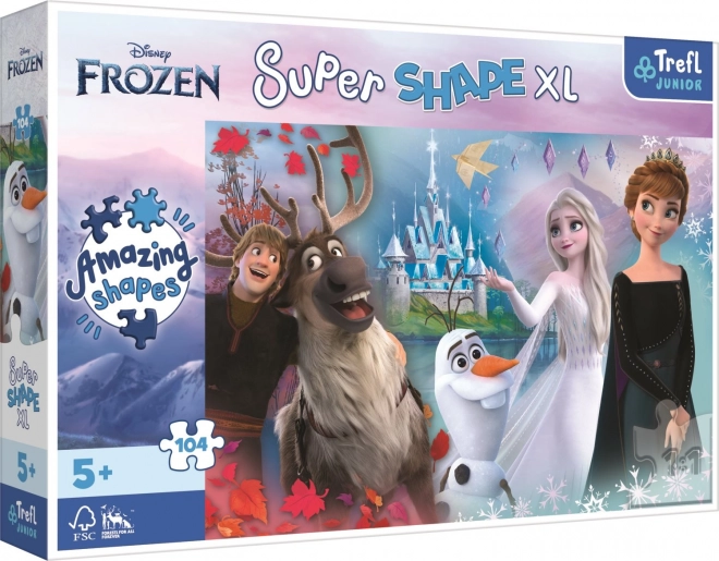 Puzzle XL Super Shape z Anną i Elsą - Kraina Lodu