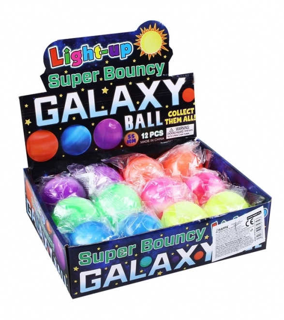 Świecąca Skacząca Piłeczka Galaxy 5.5 cm