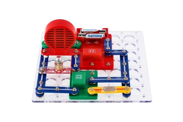 Tajemnice elektroniki 180 eksperymentów na baterie w pudełku 42x28,5x4 cm od 6 lat