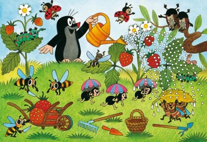 RAVENSBURGER Puzzle Krecik w ogrodzie 2x24 elementy