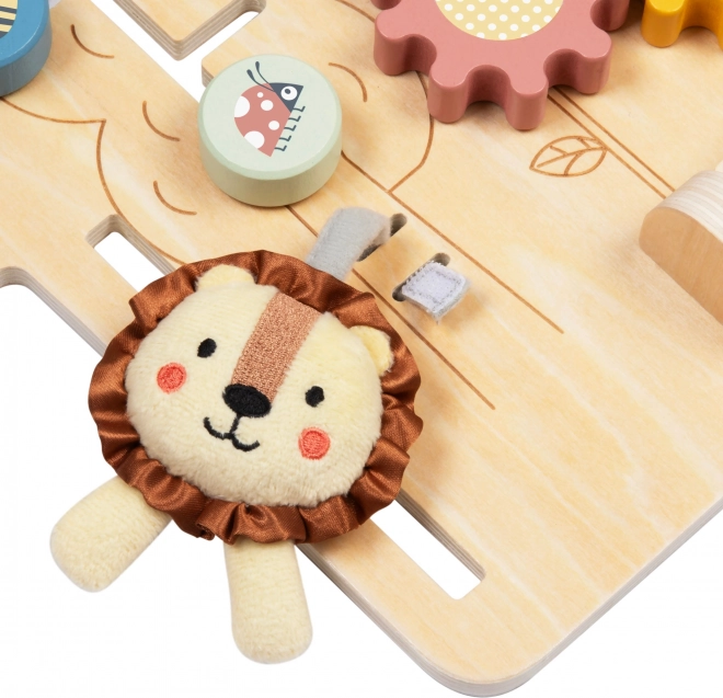 Tooky Toy Duża Drewniana Tablica Manipulacyjna Domek - Centrum Aktywności