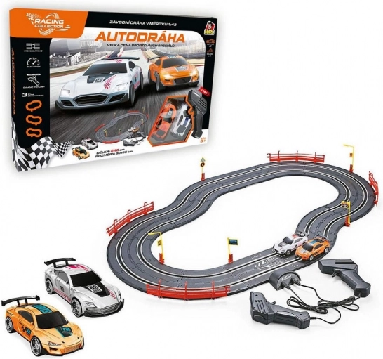 Autodrom 240 cm z zasilaniem USB – Racing Collection