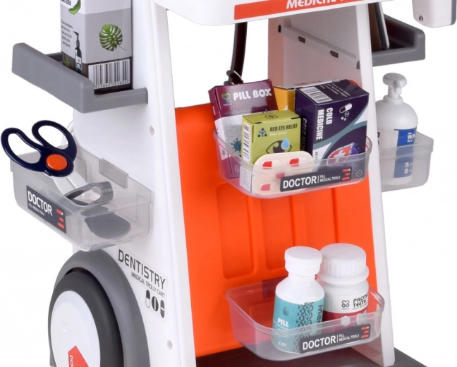 Mobilny wózek z przegrodami do przechowywania