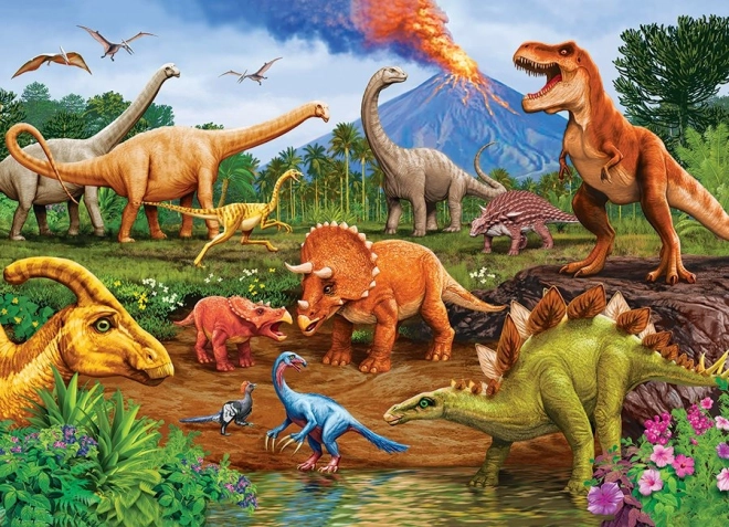 Rodzinne puzzle dinozaury 350 elementów COBBLE HILL