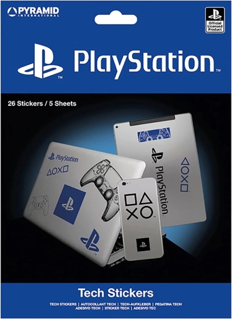 Naklejki z motywami technologicznymi PLAYSTATION – zestaw 5 arkuszy
