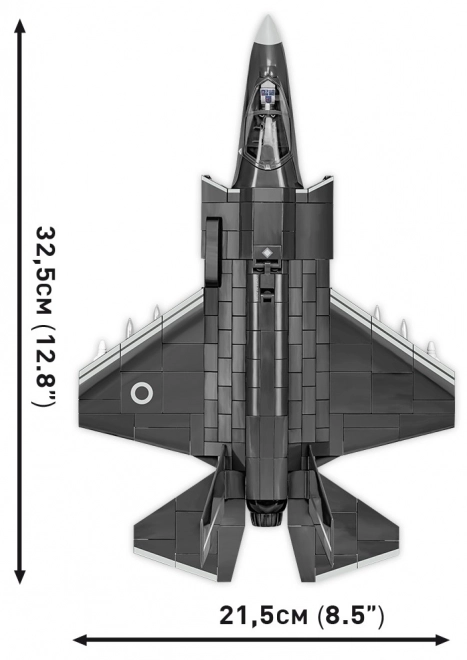 Model bojowego samolotu F-35B Lightning II z klocków