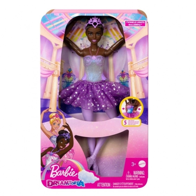 Panenka Barbie Dreamtopia baletka Magiczne Światła Brunetka