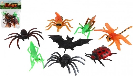Zestaw plastikowych owadów 8 szt. (7–12 cm) w woreczku