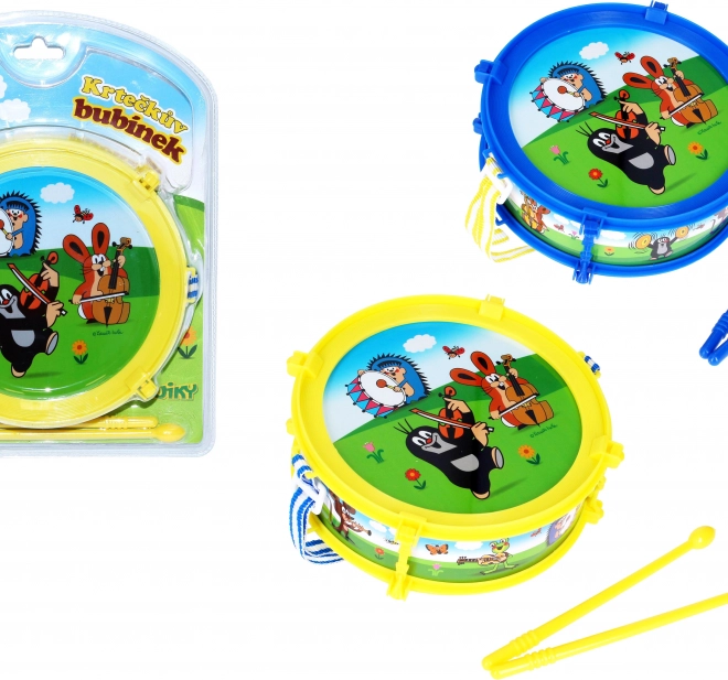 Krecik – plastikowy bębenek 20 cm z 2 pałeczkami