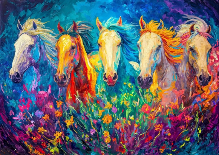 Puzzle Jasny galop 1000 elementów