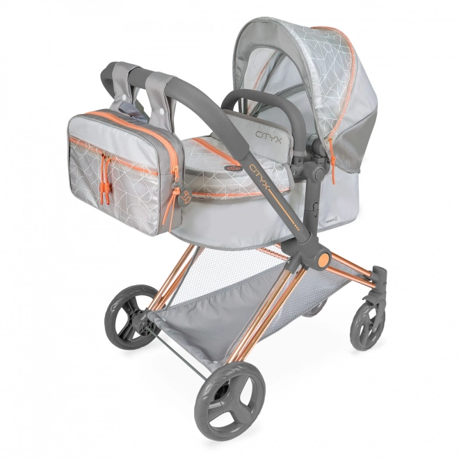 DeCuevas 81777 Składany wózek dla lalek 3 w 1 z plecakiem CITY X 2024 - 73 cm