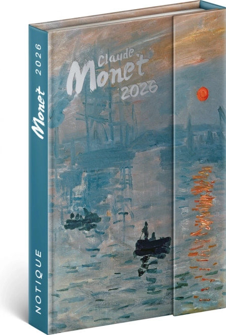 Tygodniowy magnetyczny dziennik Claude Monet 2026, 11 x 16 cm