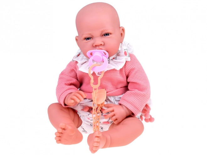 Interaktywna lalka dla dzieci 45 cm w różowym komplecie