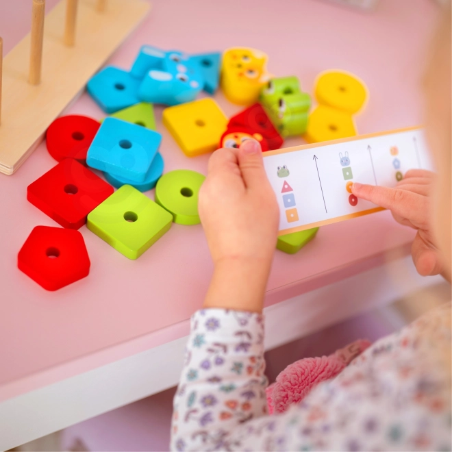Montessori układanka zwierzątka piramidka 27 elementów FSC