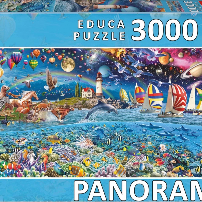 Panoramiczne puzzle Życie 3000 elementów