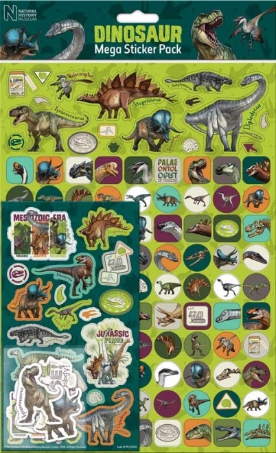Megapaczka naklejek dinozaury