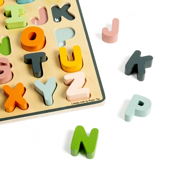 Bigjigs Toys Drewniane puzzle duże litery - ABC
