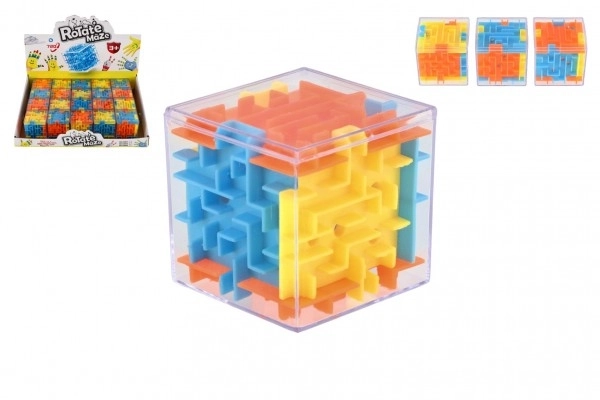 Kostka łamigłówka z kulką 4x4x4 plastik 20 sztuk w pudełku