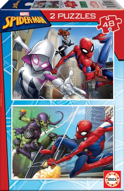 Układanka Educa Spiderman 2 x 48 elementów