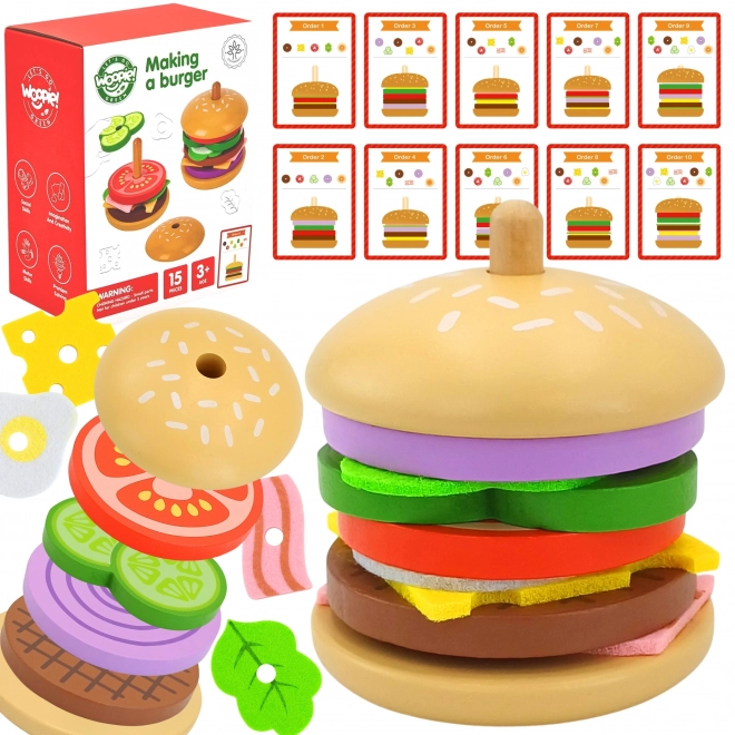 Drewniana burgerowa restauracja WOOPIE GREEN dla dzieci