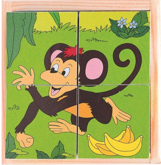 Puzzle zoo kostki