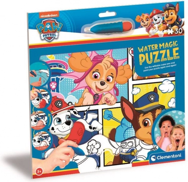 CLEMENTONI Puzzle do malowania wodą Water Magic: Psi Patrol 30 elementów