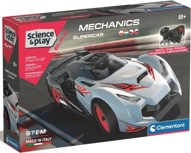 Clementoni mechaniczne laboratorium – samochód wyścigowy