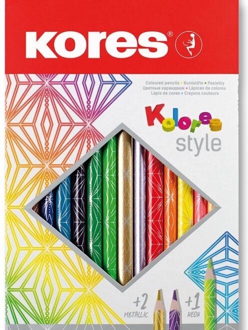 Trójkątne kredki Kolores Style 15 szt.