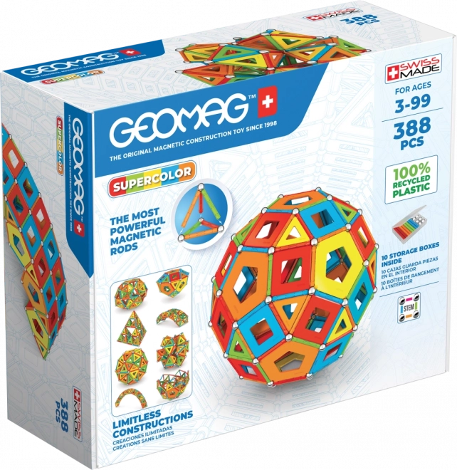 Geomag supercolor zestaw konstrukcyjny 388 elementów