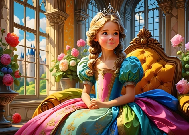 Puzzle Księżniczka na tronie 500 elementów