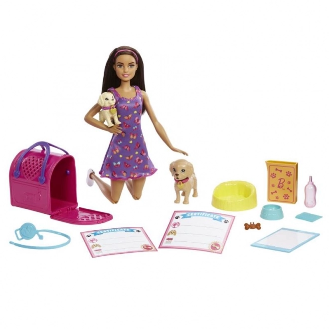 Barbie Lalka z pieskami HKD86