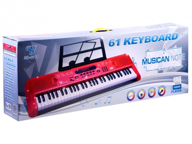 Elektroniczne klawisze z mikrofonem