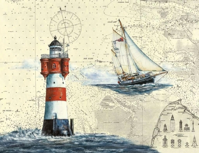 Puzzle 2000 elementów – żaglówki i latarnia morska RAVENSBURGER