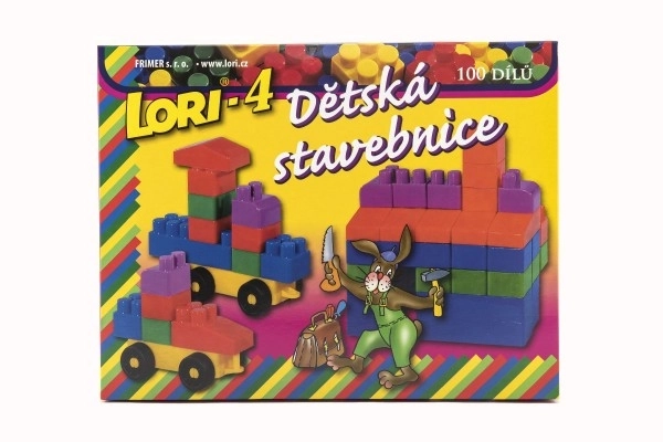 Zestaw Klocków LORI 4 z plastiku 100szt w pudełku 23x25x20cm