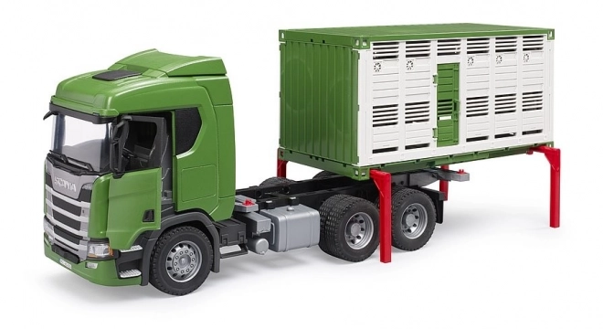 Bruder Transporter zwierząt Scania z figurką krowy