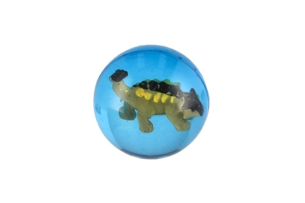 Piłeczka/skoczek z dinozaurem 4cm mix rodzajów 32szt w pojemniku