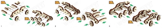 Drewniane 3D puzzle mini zestaw samochodów sportowych