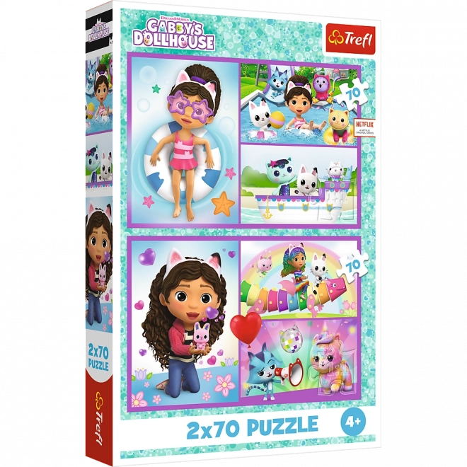 Puzzle Gabby Gabinowy zaczarowany domek 2w1, 2x70 elementów