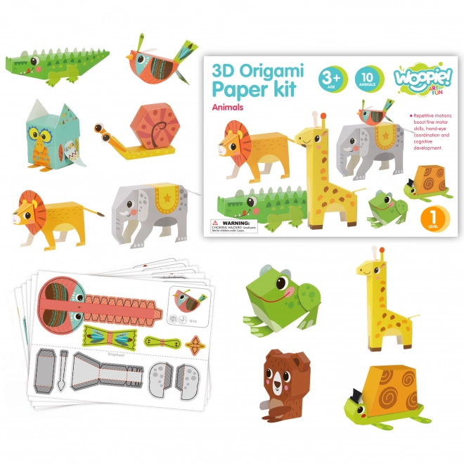 Woopie art&fun kreatywny zestaw origami 3D zwierz19ta