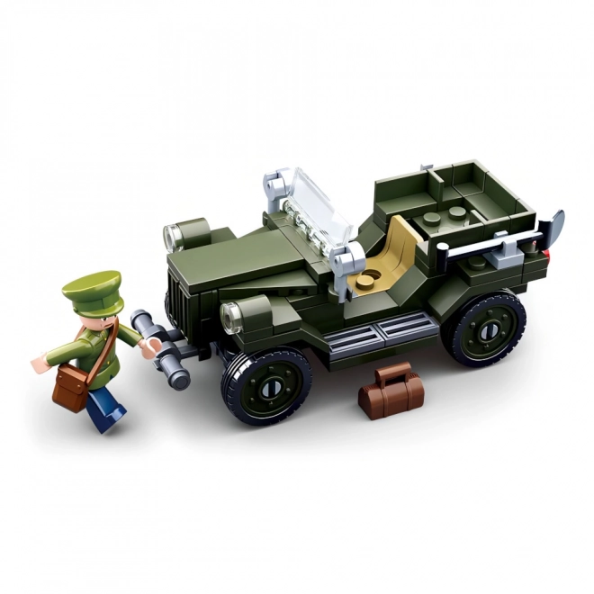 Klocki wojskowy jeep Sluban GAZ 67