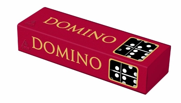 Gra towarzyska domino drewno 28 szt. w pudełku 15,5x3,5x5 cm