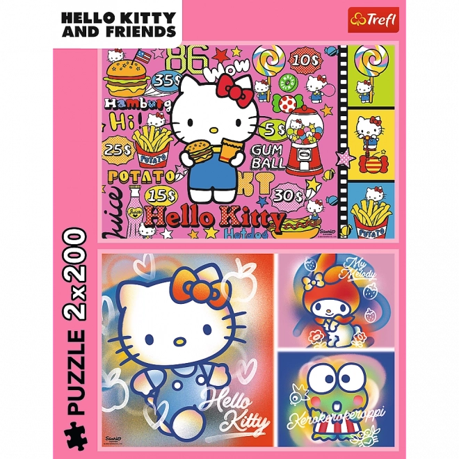 Puzzle 2x200 Hello Kitty i przyjaciele