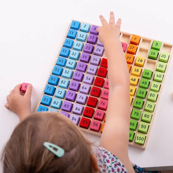 Edukacyjna zabawka Bigjigs Toys – Drewniane cyfry w pojemniku