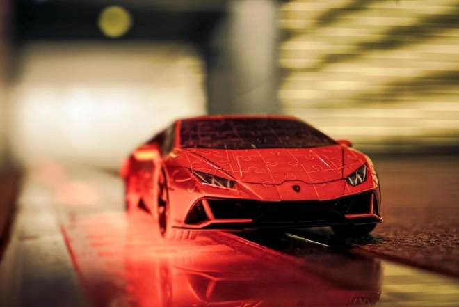 Puzzle 108 elementów 3D Pojazdy Lamborghini Huracan Evo Arancio