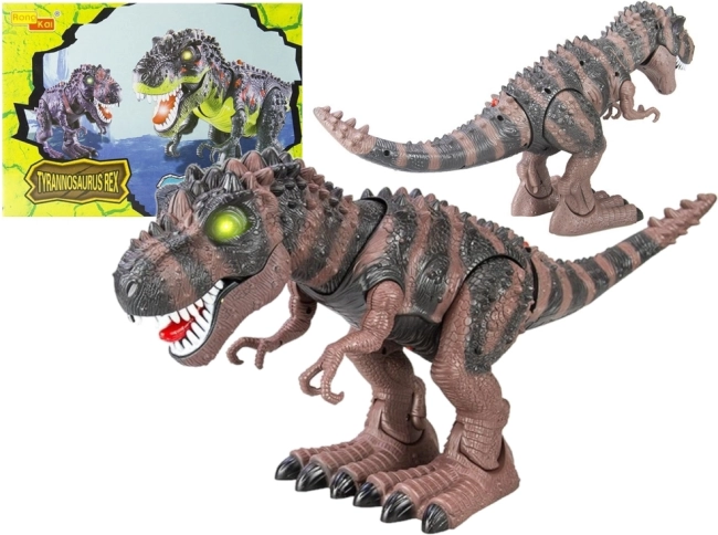 Chodzący dinozaur T. rex na baterie – brązowy
