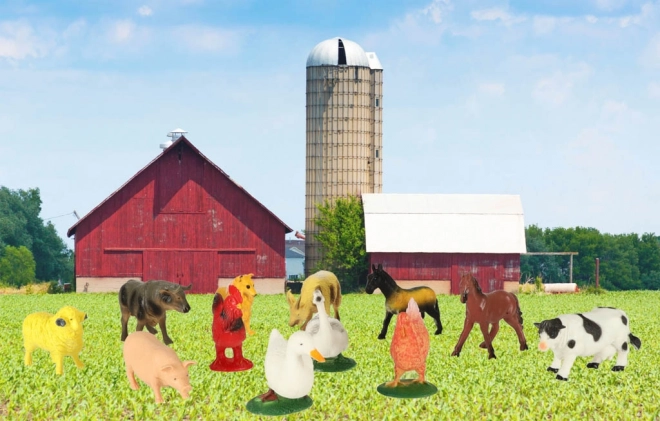 Zestaw Edukacyjnych Figur Zwierząt na Farmę
