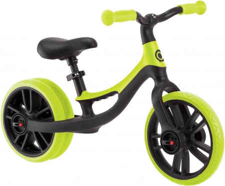 Dziecięcy rowerek biegowy GLOBBER Go Bike Elite Duo – limonkowo‑zielony