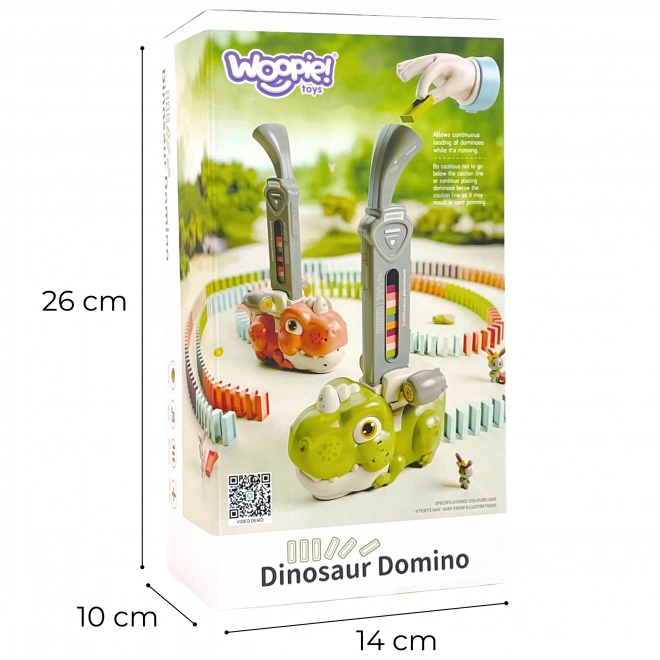 Elektryczna lokomotywa dinozaur na klocki Domino